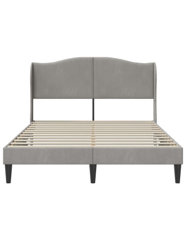 Struttura del letto Grigio Chiaro 140 x 200 cm Velluto