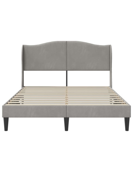 Struttura del letto Grigio Chiaro 140 x 200 cm Velluto