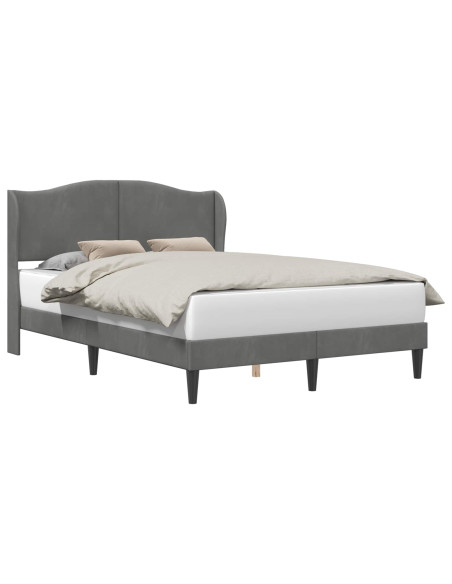 Struttura del letto Grigio Scuro 140 x 200 cm Velluto