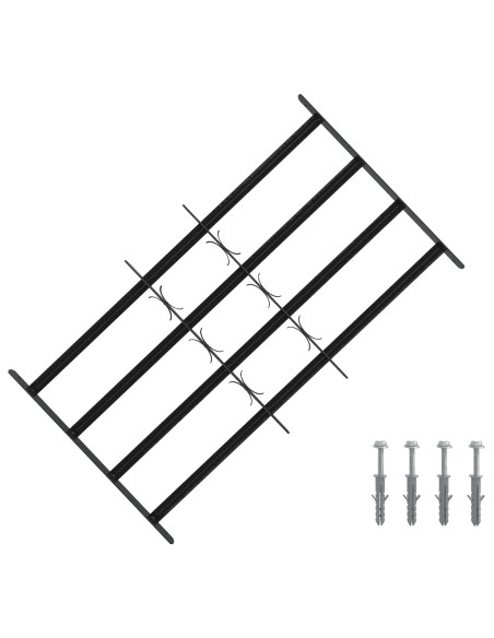 Griglia di sicurezza per finestre con 4 barre trasversali 3 pcs