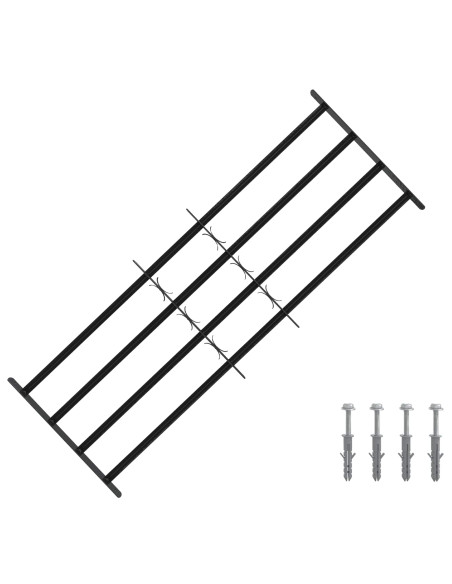 Griglia di sicurezza per finestre con 4 barre trasversali 3 pcs