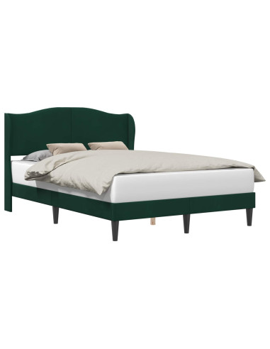 Struttura del letto Verde Scuro 140 x 200 cm Velluto
