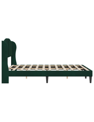 Struttura del letto Verde Scuro 140 x 200 cm Velluto