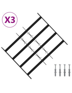 Griglia di sicurezza per finestre con 4 barre trasversali 3 pcs 2