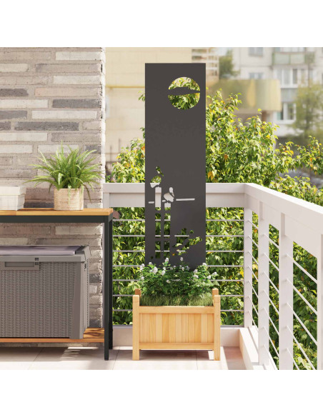 Schermo per privacy in giardino Traforo Nero 32 x 140 cm