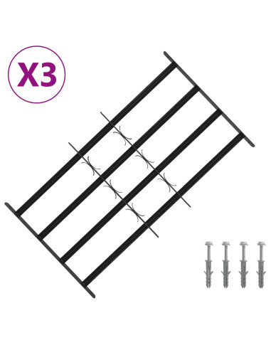 Griglia di sicurezza per finestre con 4 barre trasversali 3 pcs