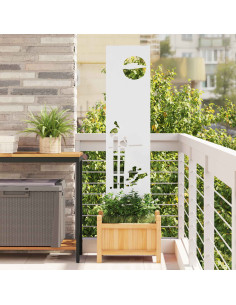 Schermo per privacy in giardino Traforo Bianco 32 x 140 cm