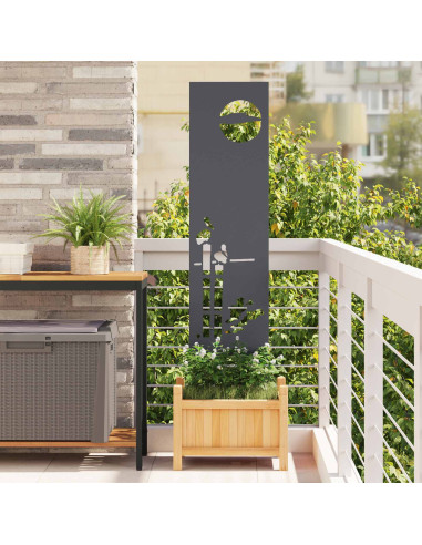 Schermo per privacy in giardino Traforo Antracite 32 x 140 cm