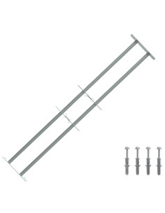 Griglia di Sicurezza per Finestre con 2 Traverse 3 pcs