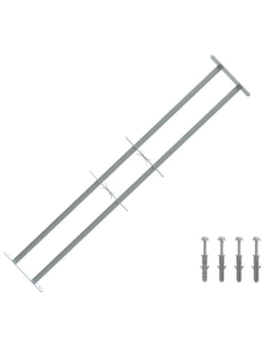Griglia di Sicurezza per Finestre con 2 Traverse 3 pcs