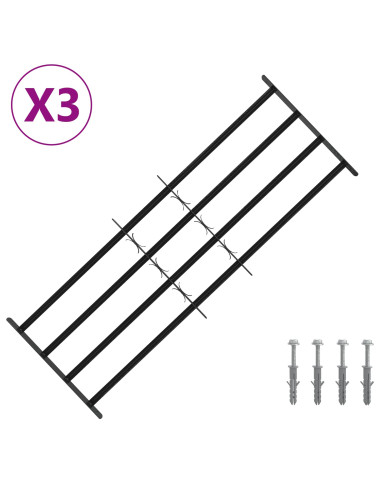 Griglia di sicurezza per finestre con 4 barre trasversali 3 pcs