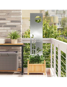 Schermo per privacy in giardino Traforo Argento 32 x 140 cm
