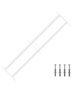 Griglia di Sicurezza per Finestre con 2 Traverse 63-114 cm