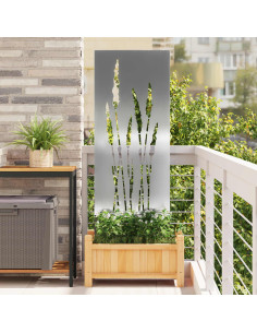Schermo per privacy in giardino Floreale Argento 50 x 140 cm
