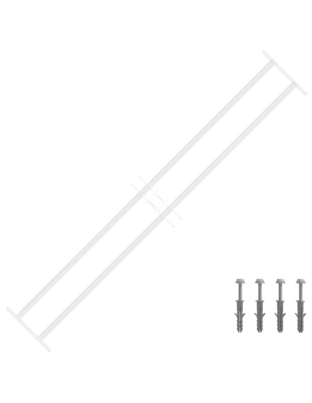 Griglia di Sicurezza per Finestre con 2 Traverse 93-174 cm
