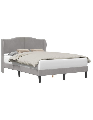 Struttura del letto Grigio Chiaro 160 x 200 cm Velluto