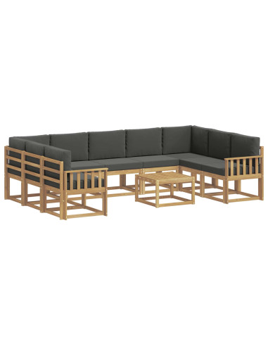 Set di divani da esterno 10 pcs Bianco e Antracite
