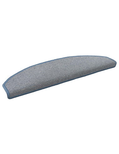 Tappetini per scale autoadesivi 15 pcs Grigio chiaro e blu
