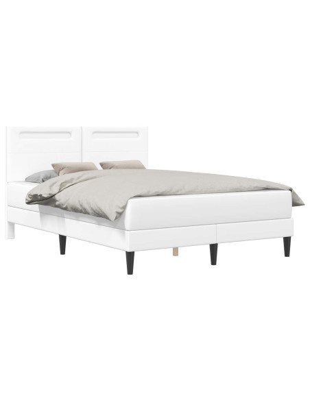 Struttura del letto con testiera Bianco 160 x 200 cm Similpelle