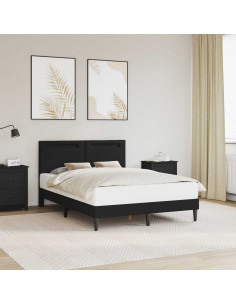 Struttura del letto con testiera Nero 120 x 200 cm Similpelle