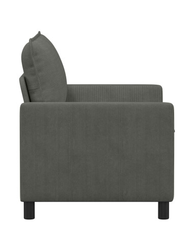 Divano Grigio Scuro 126 x 81 x 87,5 cm Tessuto