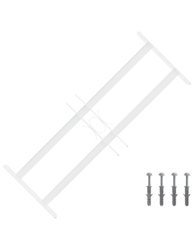 Griglia di Sicurezza per Finestre con 2 Traverse 3 pcs 43-74 cm