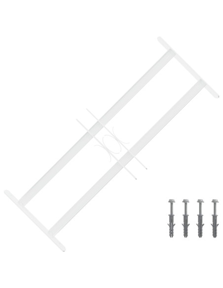 Griglia di Sicurezza per Finestre con 2 Traverse 3 pcs 43-74 cm
