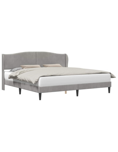 Struttura del letto Grigio Chiaro 180 x 200 cm Velluto