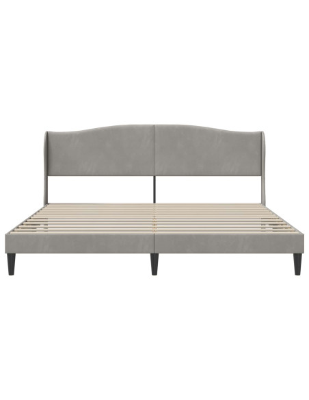 Struttura del letto Grigio Chiaro 180 x 200 cm Velluto