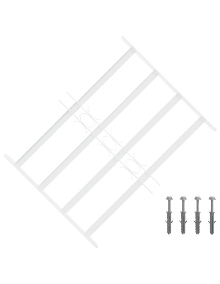 Griglia di sicurezza per finestre con 4 barre trasversali 3 pcs