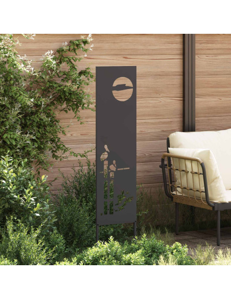 Schermo per privacy in giardino Traforo Nero 32 x 140 cm