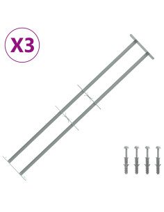 Griglia di Sicurezza per Finestre con 2 Traverse 3 pcs 2
