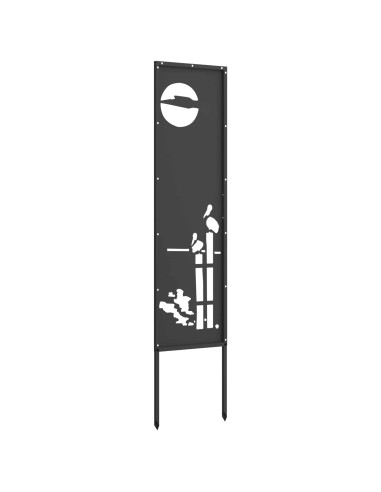 Schermo per privacy in giardino Traforo Nero 32 x 140 cm