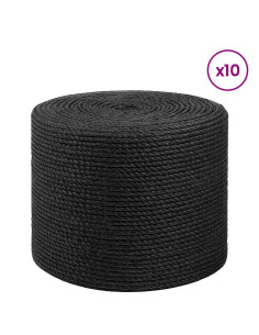 Spago in juta 10 pcs 2 Nero 100% juta Tossa 2