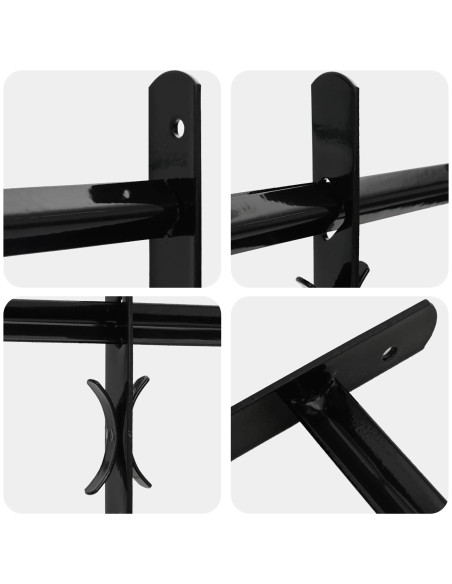 Griglia di Sicurezza per Finestra con 3 Traversine 3 pcs