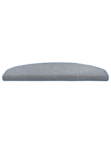 Tappetini per scale autoadesivi 15 pcs Grigio chiaro e blu
