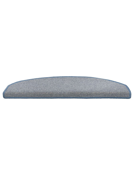 Tappetini per scale autoadesivi 15 pcs Grigio chiaro e blu