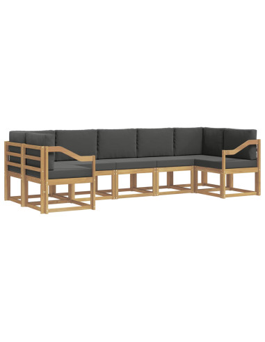 Set di divani da esterno 7 pcs Legno di Acacia Massello