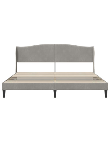 Struttura del letto Grigio Chiaro 200 x 200 cm Velluto