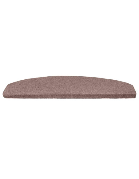 Tappetini per scale autoadesivi 15 pcs Beige 80 x 24,5 x 3,5 cm