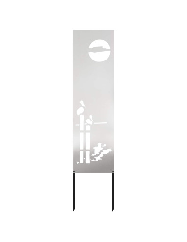 Schermo per privacy in giardino Traforo Argento 32 x 140 cm
