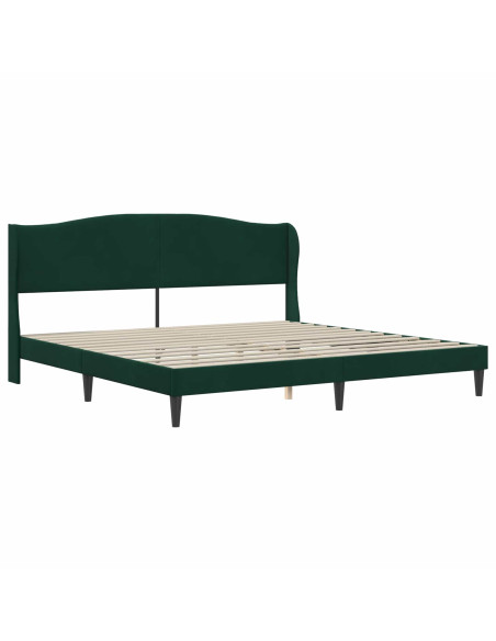 Struttura del letto Verde Scuro 200 x 200 cm Velluto