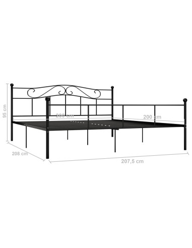 Giroletto Nero in Metallo 200x200 cm