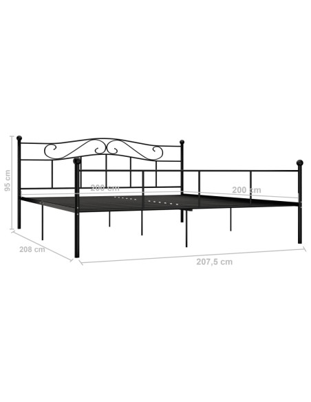 Giroletto Nero in Metallo 200x200 cm