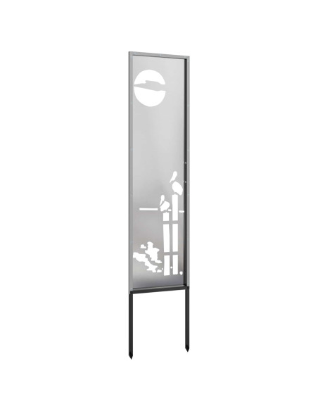 Schermo per privacy in giardino Traforo Argento 32 x 140 cm
