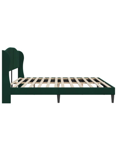 Struttura del letto Verde Scuro 200 x 200 cm Velluto
