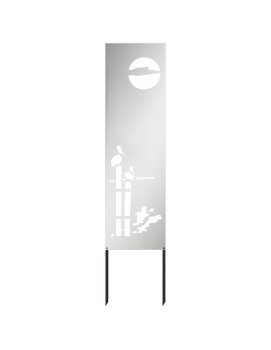 Schermo per privacy in giardino Traforo Argento 32 x 140 cm