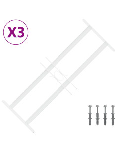 Griglia di Sicurezza per Finestre con 2 Traverse 3 pcs 43-74 cm 2