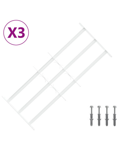 Griglia di Sicurezza per Finestra con 3 Traversine 3 pcs