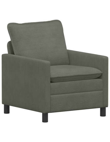 Set di divani 2 pcs Grigio Chiaro Tessuto